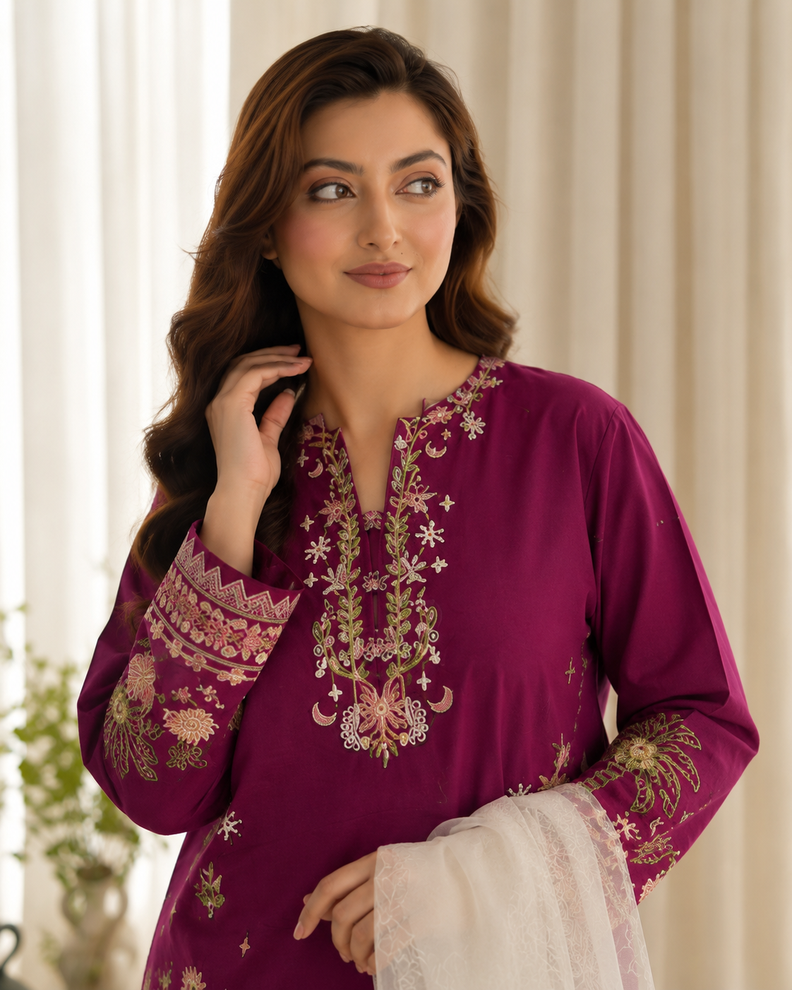 Mulberry Bloom 3 PCs EMBROIDERY