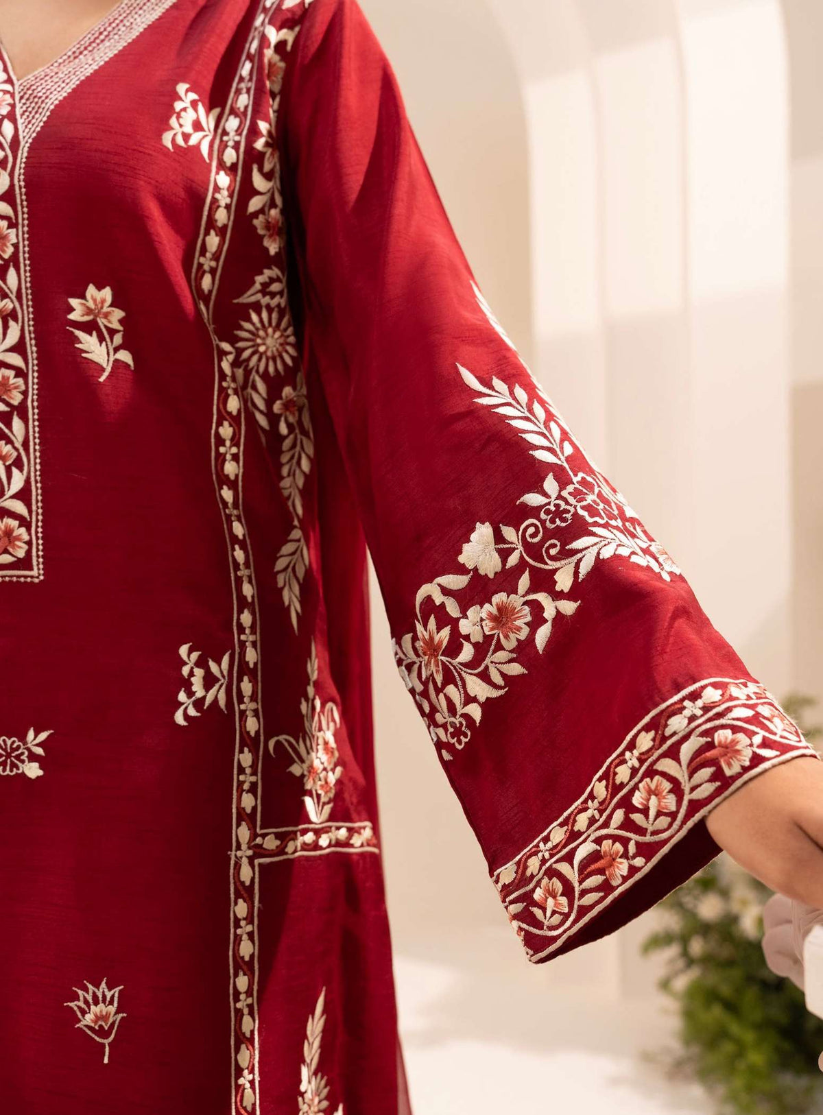 Red RoYal 3 Pc EMB